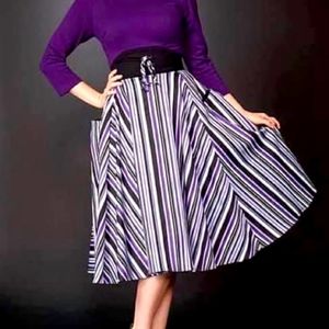 Purple Solstice Stripe Corset Skirt